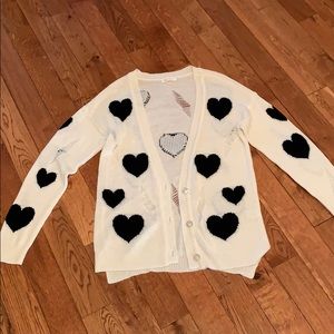 Black and white cardigan